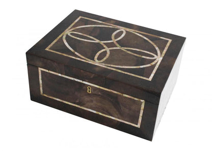 Maitland-Smith Loop Box Brown , Polished Brass