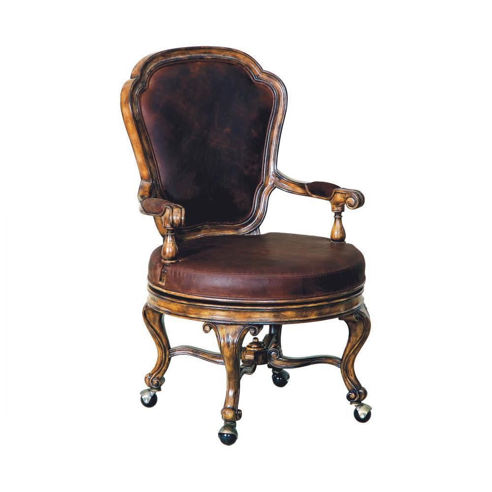 Maitland-Smith Louis Game Chair Wood, Dark Brown