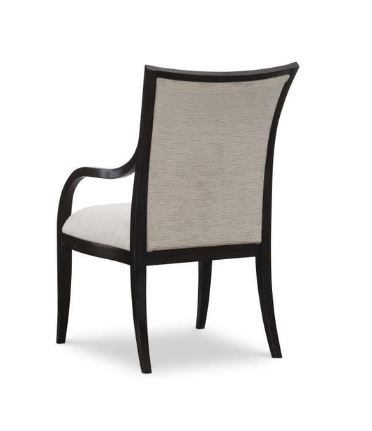 Maitland-Smith Lyric Armchair, Mahogany, Caviar, 34"H (88-0246 YUU906TQ82)