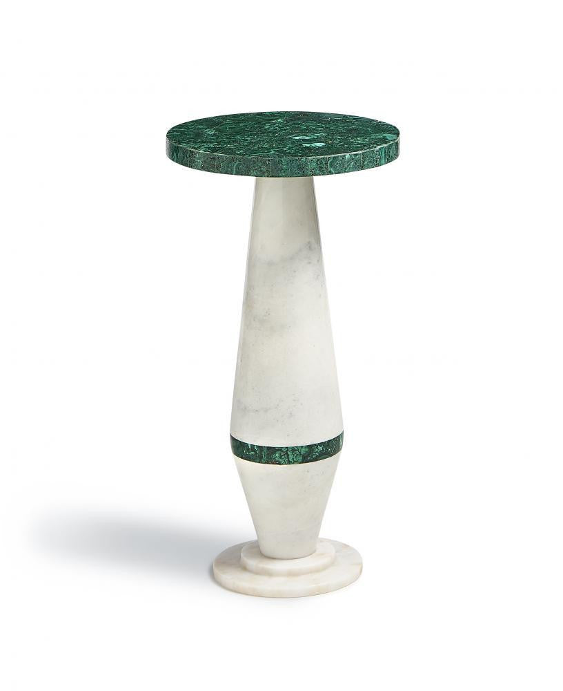 Maitland-Smith Malachite Martini Table Green, White