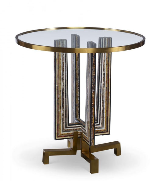 Maitland-Smith Maya Accent Table Cast Brass