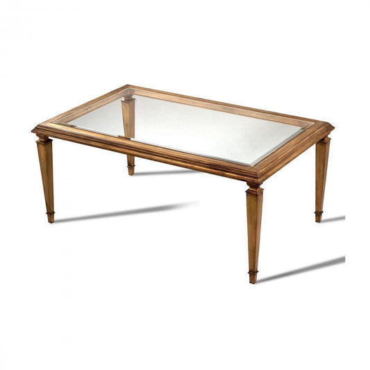 Maitland-Smith Nial Cocktail Table Antique Gold Leaf