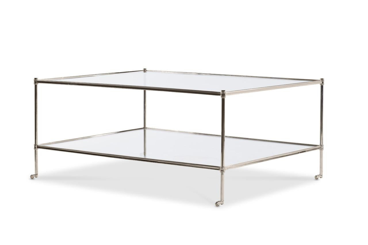 Maitland-Smith Nova Cocktail Table Refined nickel