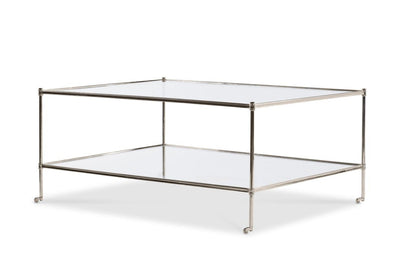 Maitland-Smith Nova Cocktail Table Refined nickel