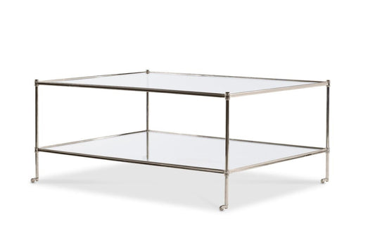 Maitland-Smith Nova Cocktail Table Refined nickel