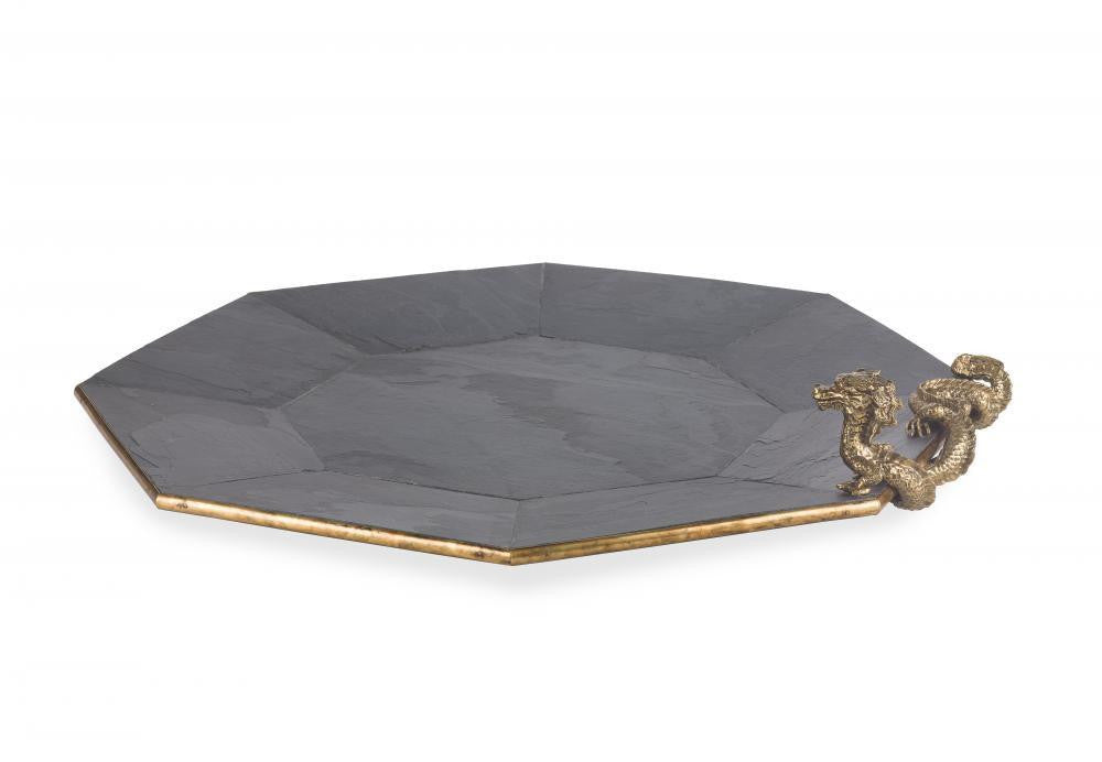 Maitland-Smith Octagon Tray Slate