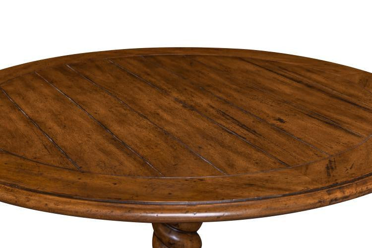 Maitland-Smith Painter's Pedestal Pedestal Table, Distressed Wood, 36"W (89-0411 YUU906TR6Q)