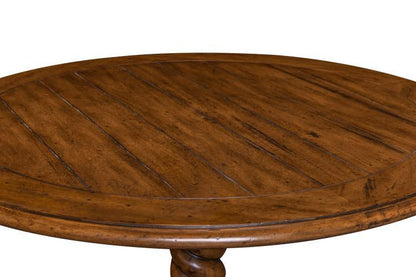 Maitland-Smith Painter's Pedestal Pedestal Table, Distressed Wood, 36"W (89-0411 YUU906TR6Q)