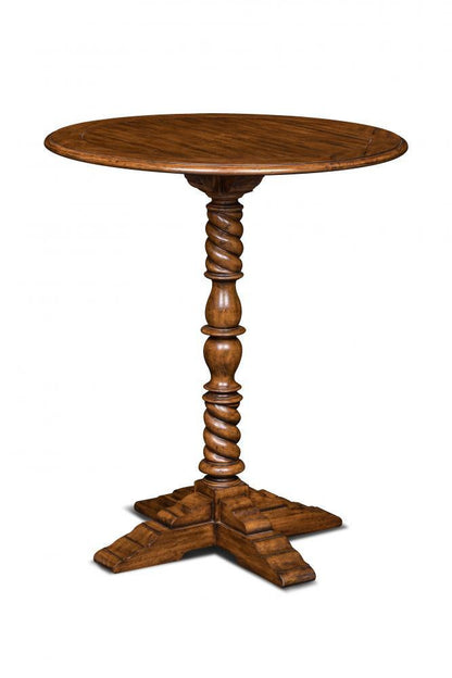Maitland-Smith Painter's Pedestal Pedestal Table Distressed Wood