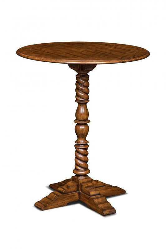 Maitland-Smith Painter's Pedestal Pedestal Table Distressed Wood