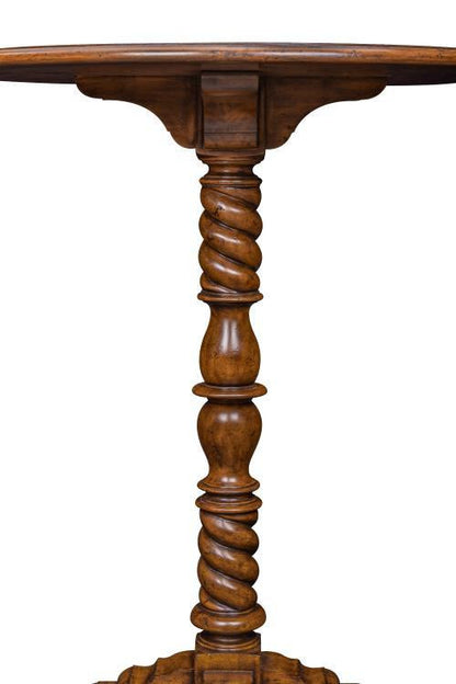 Maitland-Smith Painter's Pedestal Pedestal Table, Distressed Wood, 36"W (89-0411 YUU906TR6Q)