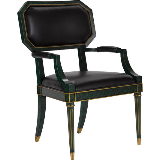 Maitland-Smith Palagonia Office Chair Black, Green