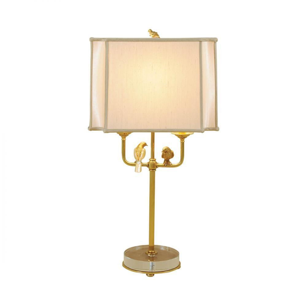 Maitland-Smith Perch Table Lamp Amber, Brass