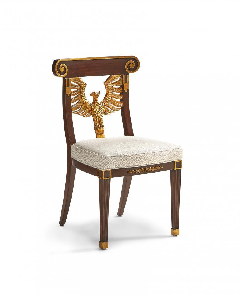 Maitland-Smith Phoenix Dining Chair Mahogany, White