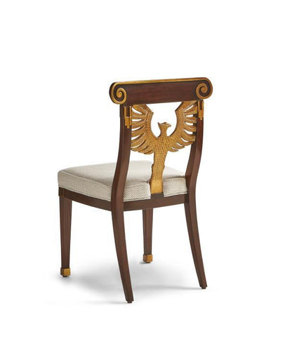 Maitland-Smith Phoenix Dining Chair, Mahogany, White, 35.7"H (CJ8369-40 YUU906TR73)