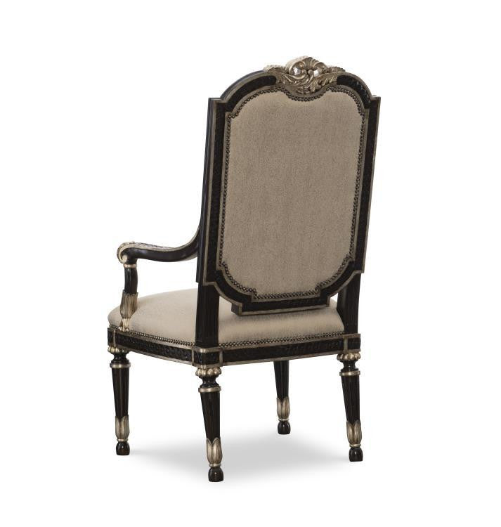 Maitland-Smith Piazza San Marco Armchair, Champagne Gold Fabric, Dark Brown, 49"H (88-0746 YUU906TR7E)