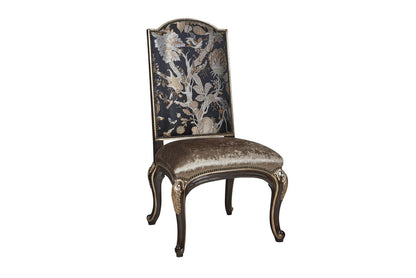 Maitland-Smith Piazza San Marco Side Chair Black, Distressed Copper