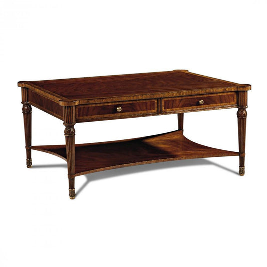 Maitland-Smith Port Cocktail Table Mahogany, Brass