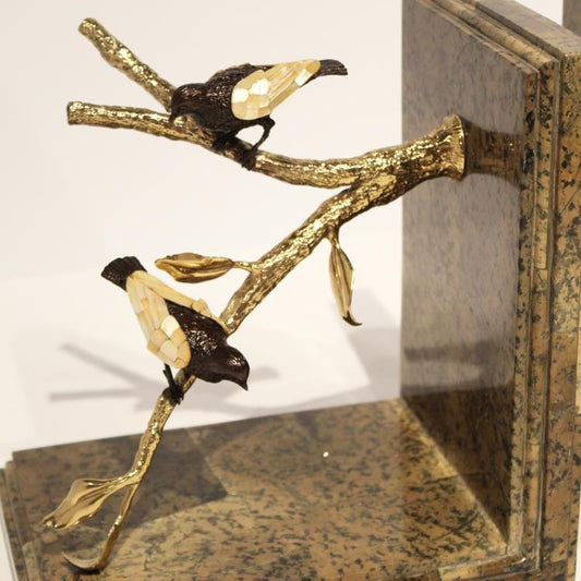 Maitland-Smith Pursuit Bookends, Cast Brass, Gold Base, 10"W (8141-12 YUU906TR7V)