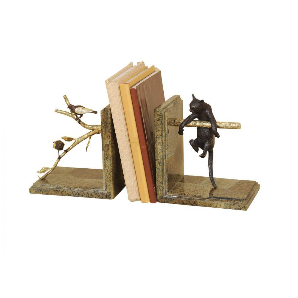 Maitland-Smith Pursuit Bookends Cast Brass