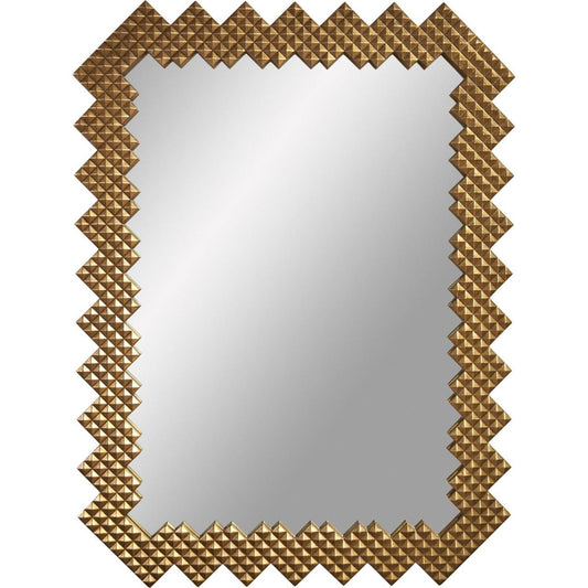 Maitland-Smith Pyramidal Mirror Textured Gold