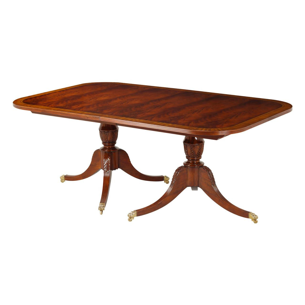Maitland-Smith Reeded Dining Table Mahogany