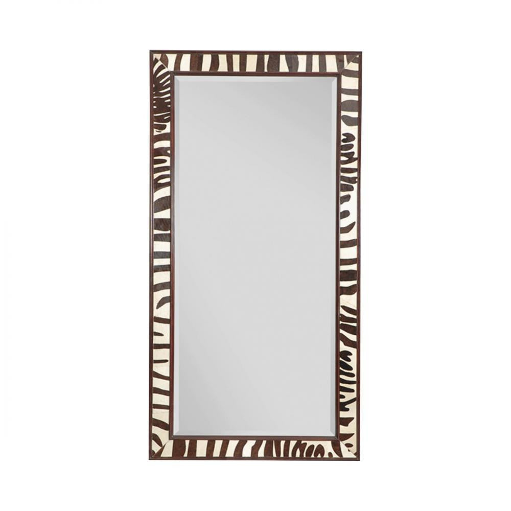Maitland-Smith Safari Floor Mirror Black, White