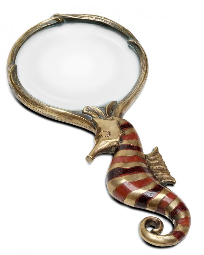 Maitland-Smith Seahorse Magnifying Glass Brass