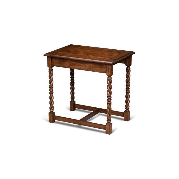 Maitland-Smith Serpentine Nesting Table, Set of 3, Distressed Wood, 26"W (89-0409 YUU906TT58)