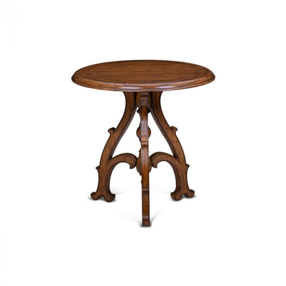 Maitland-Smith Shepard Pedestal Table Distressed Wood