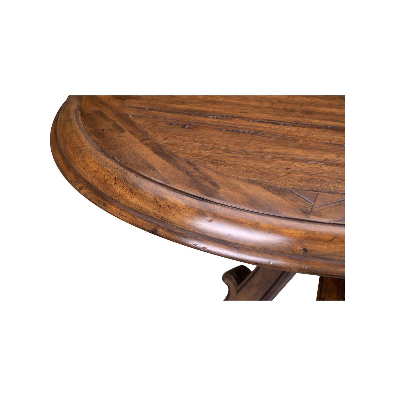 Maitland-Smith Shepard Pedestal Table, Distressed Wood, 30"W (89-1019 YUU906TT5G)