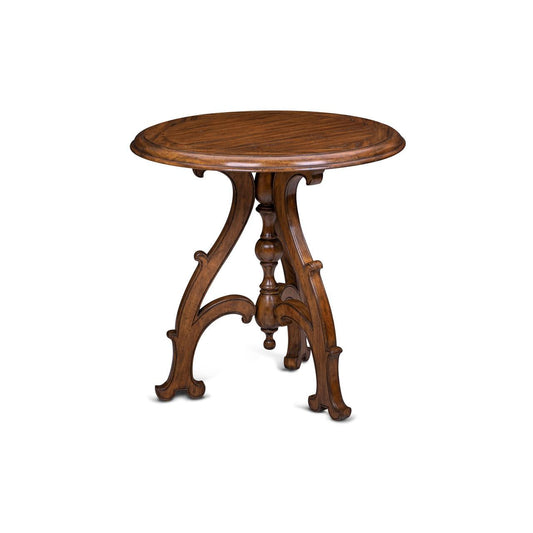 Maitland-Smith Shepard Pedestal Table, Distressed Wood, 30"W (89-1019 YUU906TT5G)