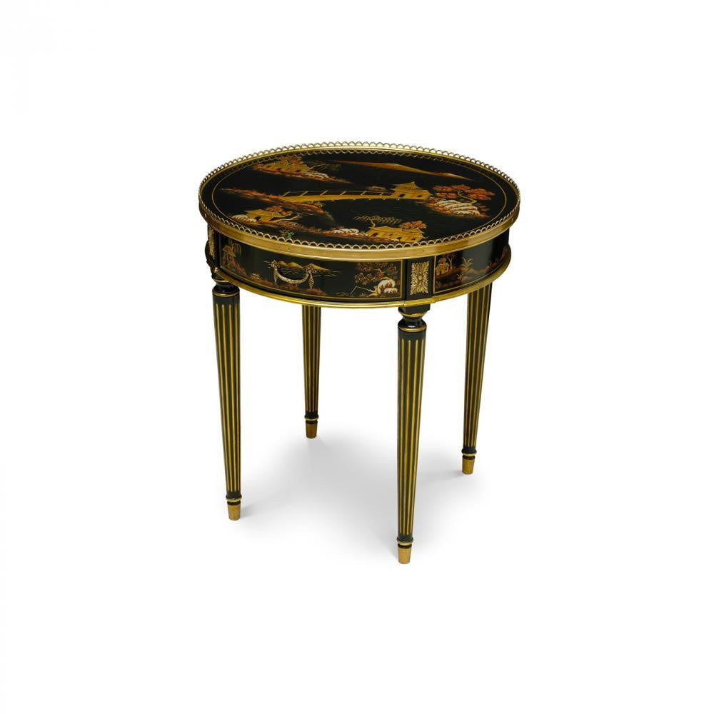Maitland-Smith Silk Side Table Black