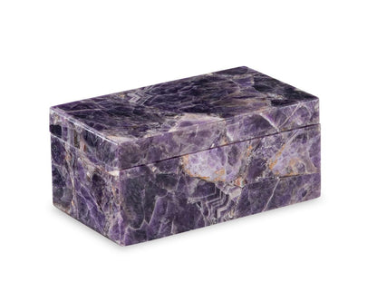 Maitland-Smith Small Amethyst Box polished amethyst