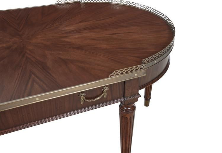 Maitland-Smith Starboard Cocktail Table, Walnut, Brass Accents, 48"W (89-0612 YUU906TT5V)