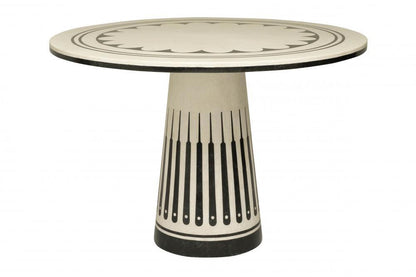 Maitland-Smith Stoneham Center Table White, Black