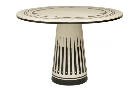 Maitland-Smith Stoneham Center Table White, Black