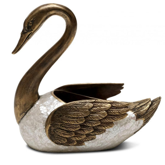 Maitland-Smith Swan Sculpture Brass