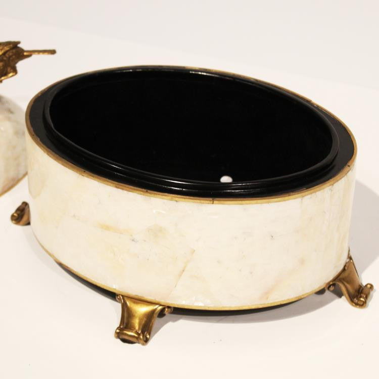 Maitland-Smith Twig Box, Cast Brass, White, 11W (8125-11 YUU906TT75)