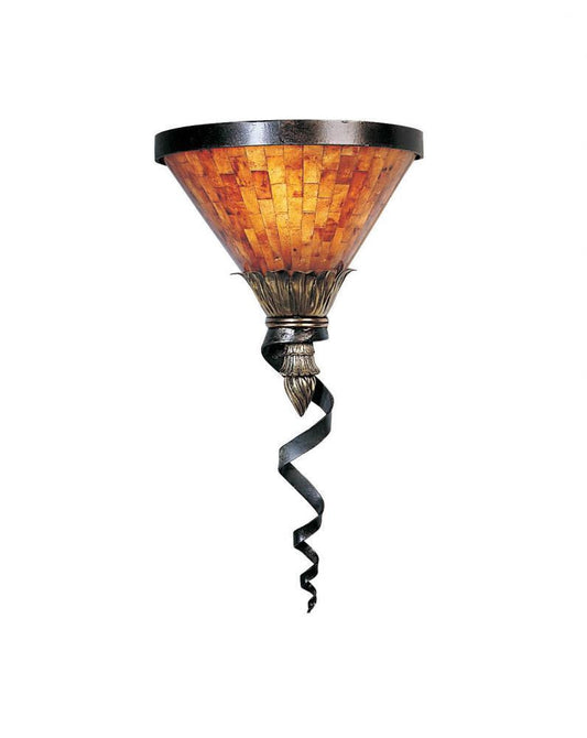 Maitland-Smith Twisty Wall Sconce Antique Brass, Black Iron