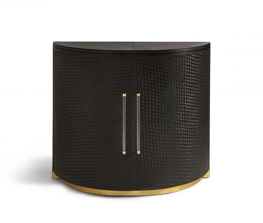 Maitland-Smith Valentina Demilune Table Black