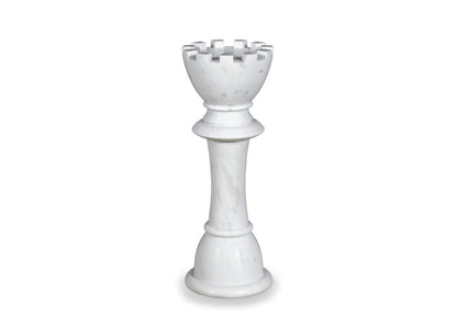 Maitland-Smith White Chess Table King White Marble