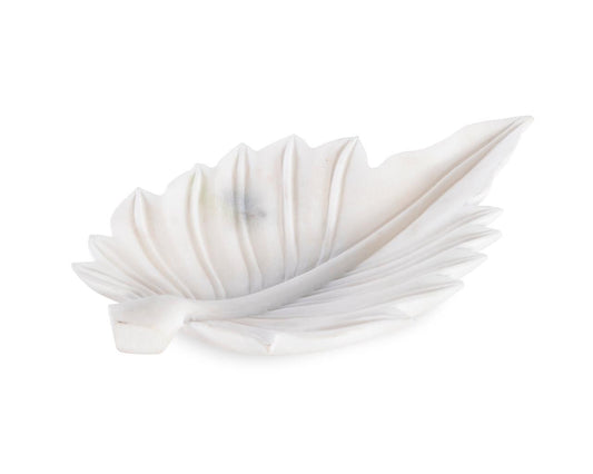 Maitland-Smith White Palm Dish White