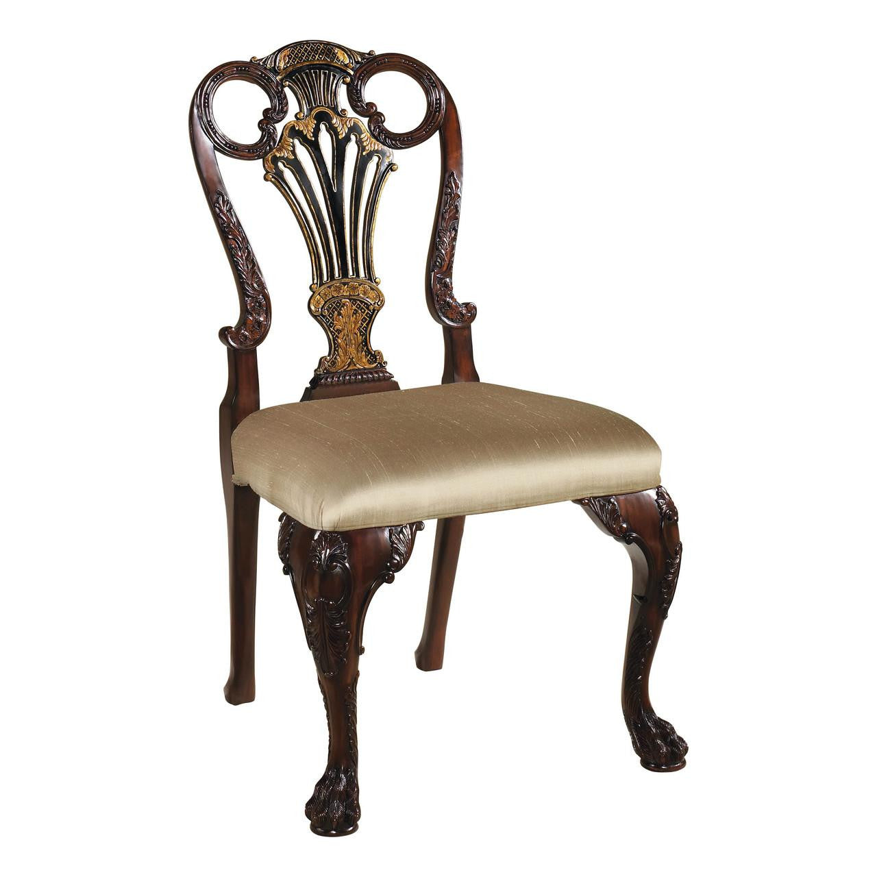 Maitland-Smith William Side Chair Antique Mahogany