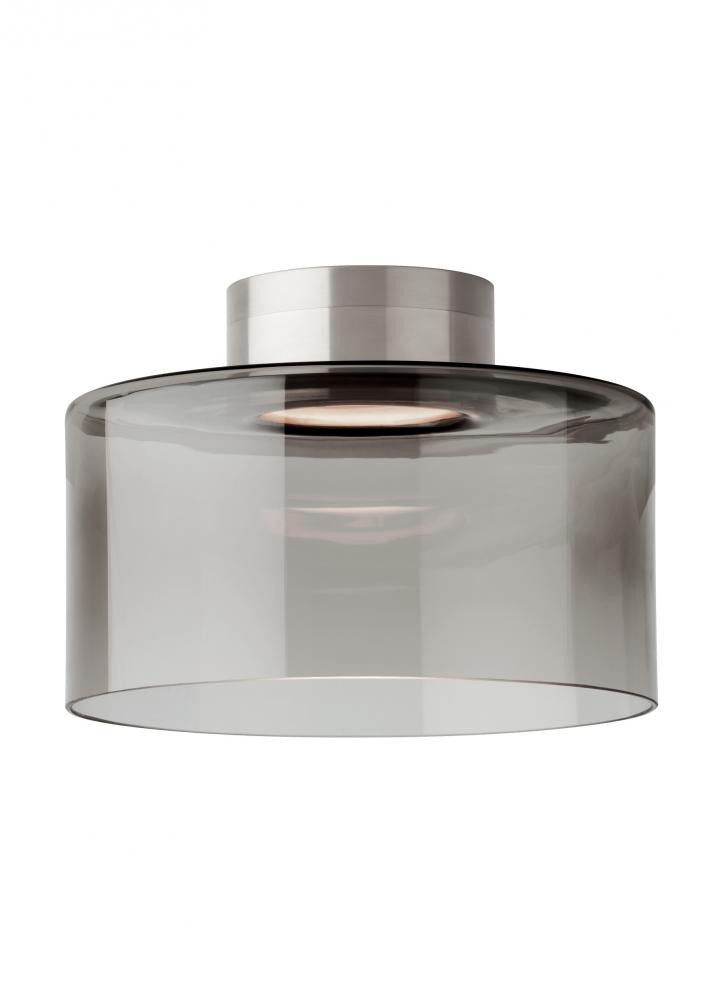 Visual Comfort Modern Manette Large Flush Mount Nickel, Satin Nickel