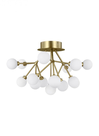 Visual Comfort Modern Mara Flush Mount Brass, Aged Brass