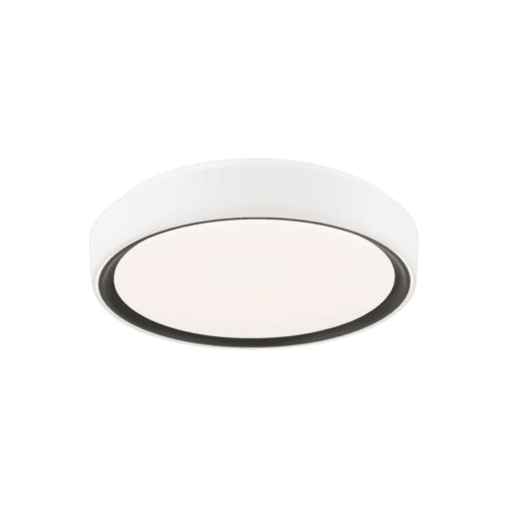 Matteo Lighting Alamus 15-in LED Flush Mount Aged Gold Brass + White