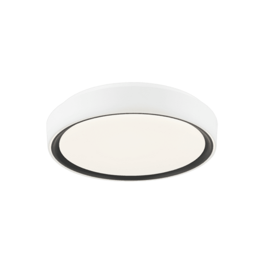 Matteo Lighting Alamus 15-in LED Flush Mount Aged Gold Brass + White