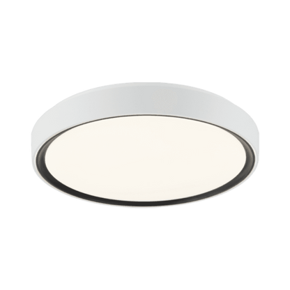 Matteo Lighting Alamus 19-in LED Flush Mount Aged Gold Brass + White