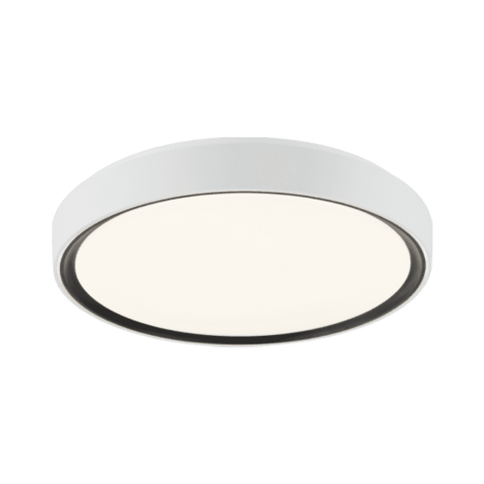 Matteo Lighting Alamus 19-in LED Flush Mount Aged Gold Brass + White